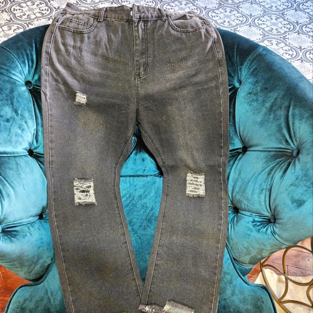 Black washed Denim Jeans